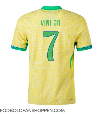 Brasilien Vinicius Junior #7 Hjemmebanetrøje Copa America 2024 Kortærmet